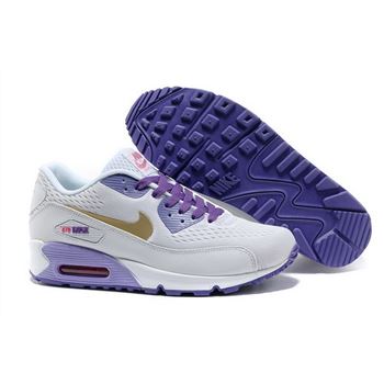 Nike Air Max 90 Prm Em Women White And Purple Casual Shoes Wholesale